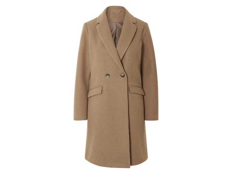 Manteau long camel croisé.