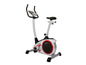 Un vélo d'appartement Alecoo gris et rouge.