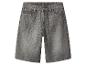 Short en jean gris avec poches et passants de ceinture