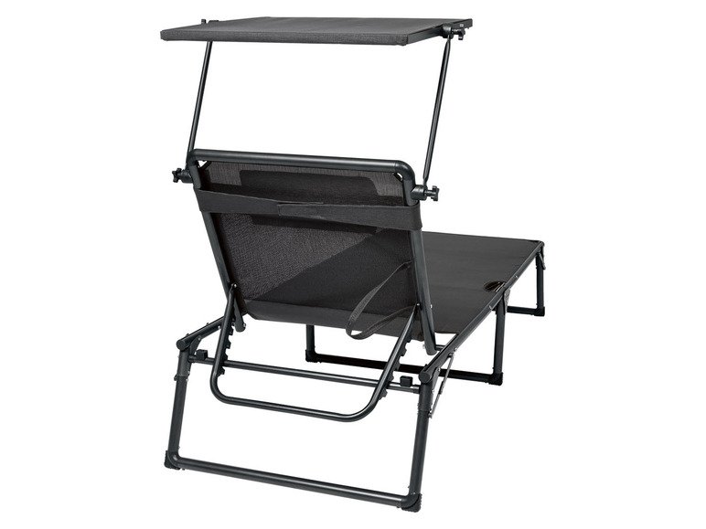 Aller en mode plein écran LIVARNO home Chaise longue en aluminium »Houston«, avec pare-soleil, pliable - Photo 11