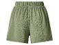 Short vert texturé à taille élastique