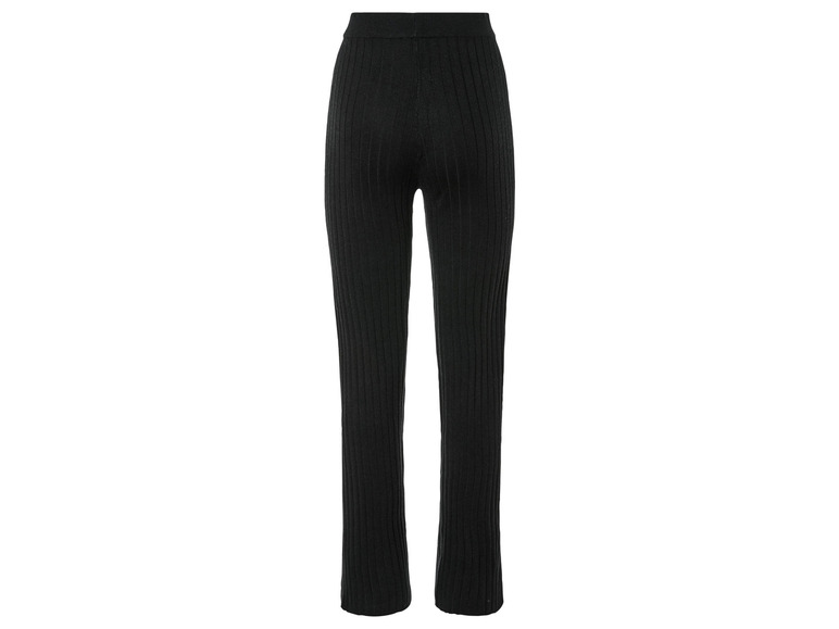 Pantalon côtelé en maille noir.