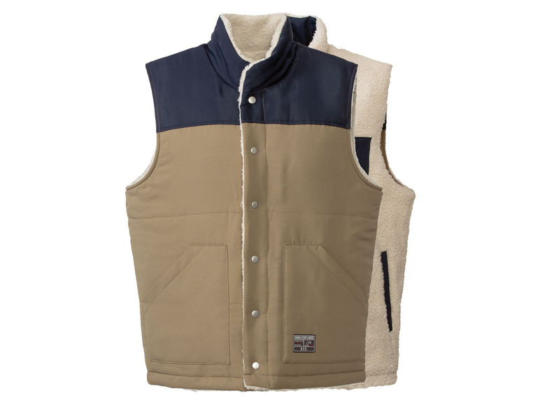 Ga naar volledige schermweergave: LIVERGY® Omkeerbare bodywarmer met imitatielamsvacht - afbeelding 2