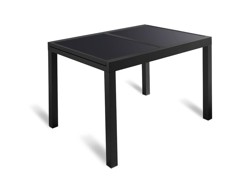 Ga naar volledige schermweergave: Aluminium tuinset zwart/antraciet met uittrekbare tafel en 6 relaxstoelen Houston LIVARNO home - afbeelding 7