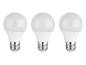 Drie witte LED-lampen op een witte achtergrond