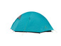 Een blauwe tent voor kamperen.