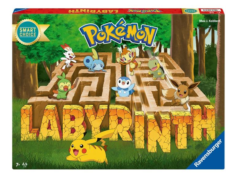 Pokémon Labyrinth Ravensburger bordspel met Pikachu en andere Pokémon.