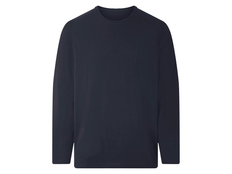 T-shirt à manches longues bleu marine pour homme