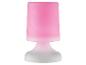 Roze en witte tafellamp met conische lampenkap