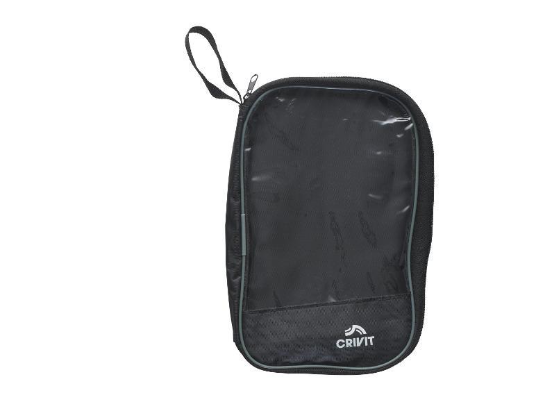 Sac à chaussures noir Crivit avec panneau transparent et fermeture éclair