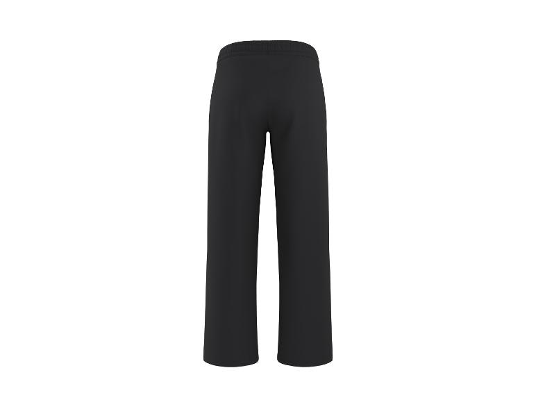 Zwarte dames joggingbroek met elastische tailleband, achteraanzicht.