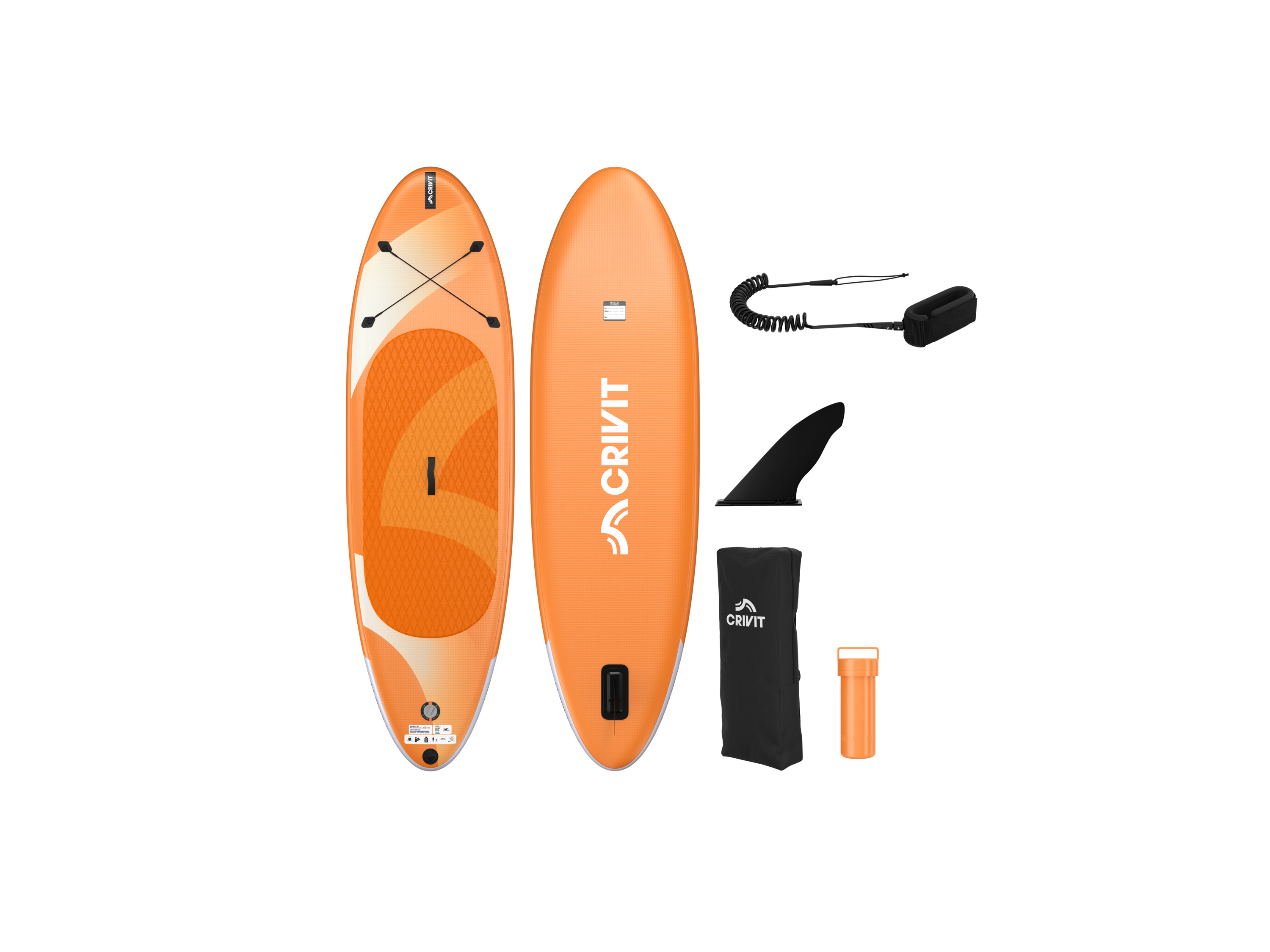 CRIVIT Allround-SUP, opblaasbaar met 4 accessoires - 1