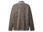 Bruine fleece trui met hoge kraag en rits, achterkant