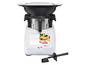 Een Monsieur Cuisine Connect keukenmachine met stoommand en spatel.