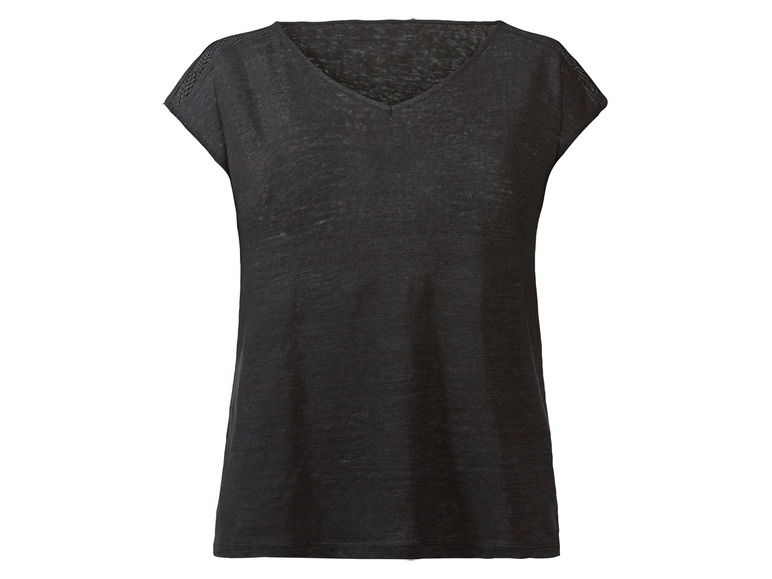 Ga naar volledige schermweergave: esmara® T-shirt met V-hals van een linnenmix - afbeelding 2
