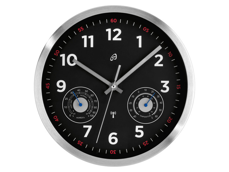 Ga naar volledige schermweergave: AURIOL® Radiogestuurde wandklok, Ø 25 cm - afbeelding 2