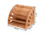 Un porte-documents en bois avec quatre compartiments.