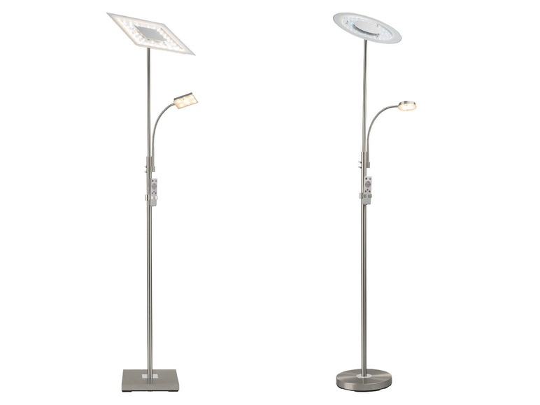 Ga naar volledige schermweergave: LIVARNO home Ledstaanlamp, met leeslampje, hoogte 180 cm - afbeelding 1