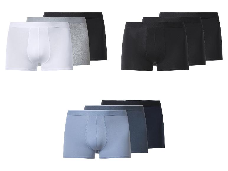 Lot de boxers pour hommes en blanc, gris, noir et bleu