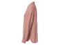 Chemise en mousseline rose à manches longues pour femme, vue latérale.