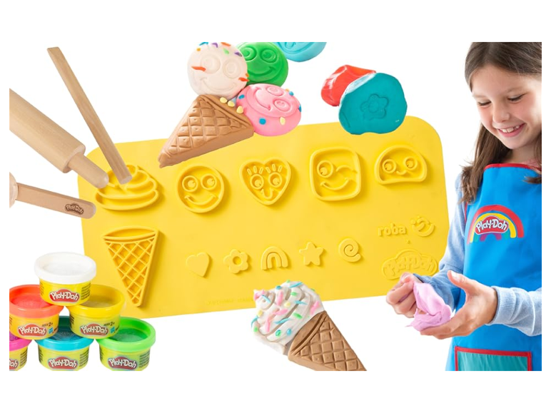 Play-Doh ijsjes-speelsets met klei.