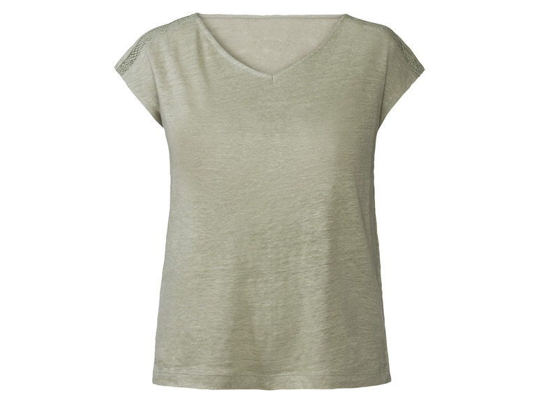 Ga naar volledige schermweergave: esmara® T-shirt met V-hals van een linnenmix - afbeelding 2