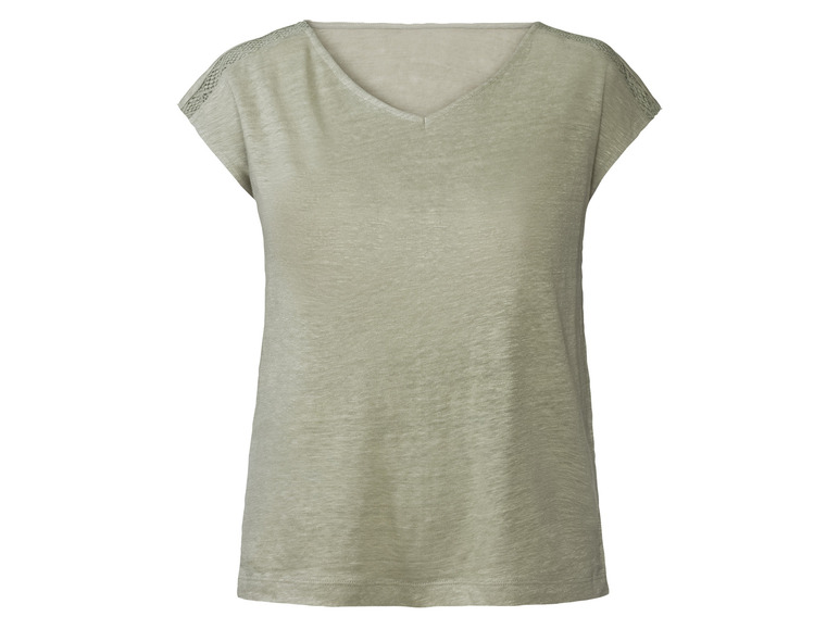 Ga naar volledige schermweergave: esmara® T-shirt met V-hals van een linnenmix - afbeelding 8
