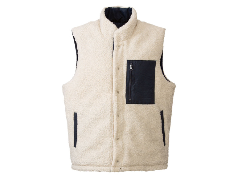 Ga naar volledige schermweergave: LIVERGY® Omkeerbare bodywarmer met imitatielamsvacht - afbeelding 14