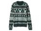 Groene Fair Isle trui met rendieren en sneeuwvlokken