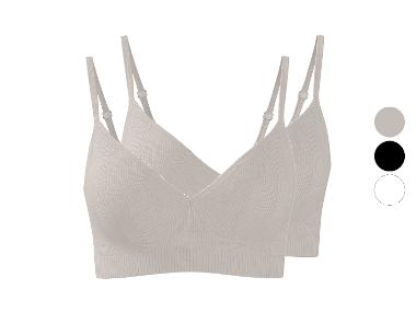 ESMARA® Bustiers côtelés pour femmes, lot de 2