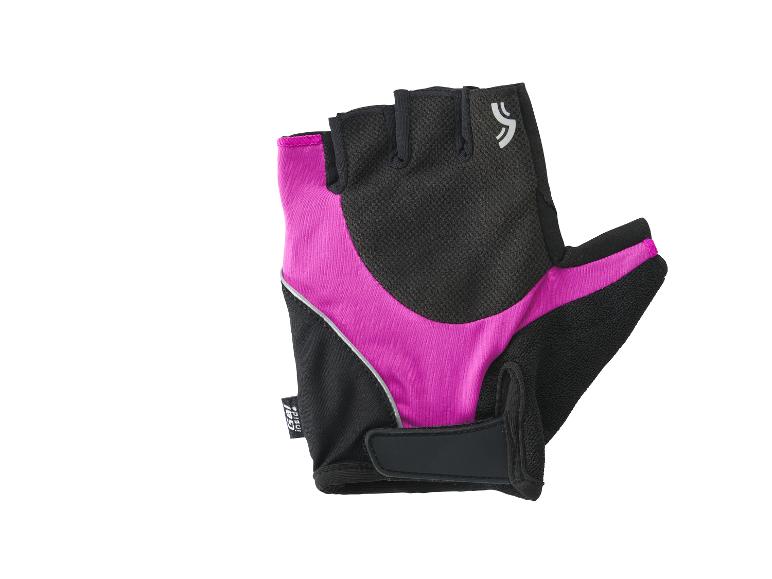 Korte fiets handschoenen, zwart en roze