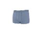Caleçon boxeur homme bleu clair avec texture côtelée et coutures visibles.