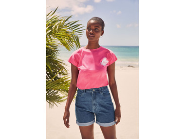 esmara® Short en jean en pur coton avec taille élastique