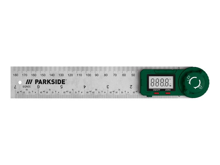 PARKSIDE digitale hoekliniaal met roestvrijstalen schaal en groen display