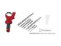 Boorhamer accessoire set inclusief boren, beitels, sleutel en vet.
