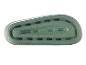 Zool van slippers of klompen in lichtgroene plastic.