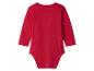 Rode baby romper met lange mouwen en ronde hals
