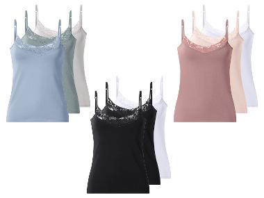 ESMARA® Débardeurs pour femmes, 3 pièces