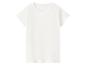 T-shirt blanc pour femme à manches courtes et col rond