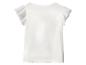 Wit T-shirt met korte mouwen en ruches, achterkant