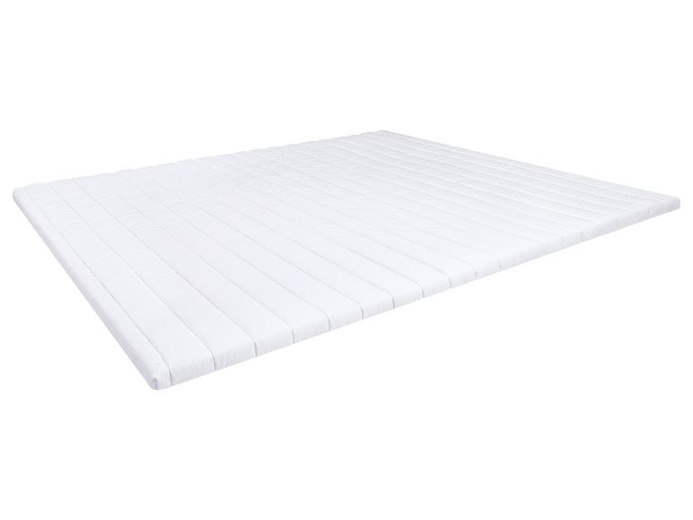 Surmatelas blanc matelassé à rayures horizontales