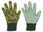 Tuinhandschoenen met bladpatroon en antislip grip.