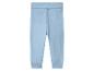Lichtblauwe babybroek met geribbelde tailleband en boorden
