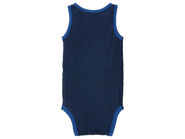 Un body rayé bleu pour bébé.