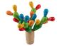 Kleurrijk houten cactusspeelgoed met letters en cijfers