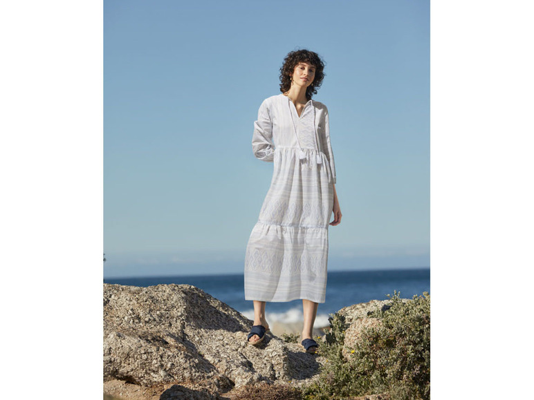 Ga naar volledige schermweergave: esmara Katoenen midi-jurk met 3/4-mouwen - afbeelding 9