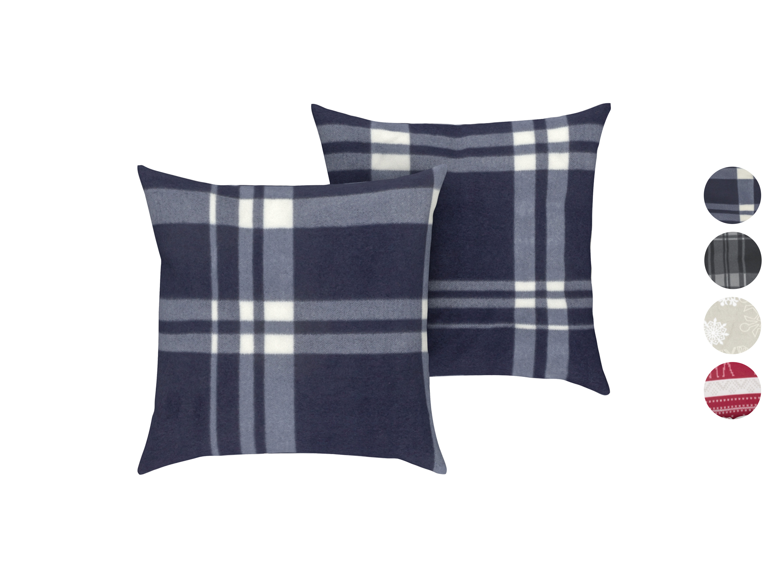 LIVARNO home Set van 2 fleece kussenslopen