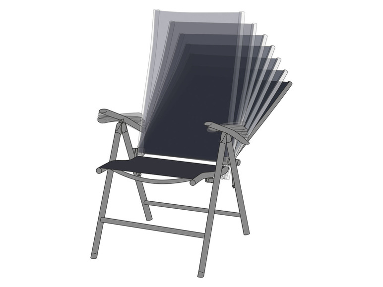Ga naar volledige schermweergave: Aluminium tuinset zilver/grijs met uittrekbare tuintafel en 8 relaxstoelen LIVARNO home - afbeelding 14