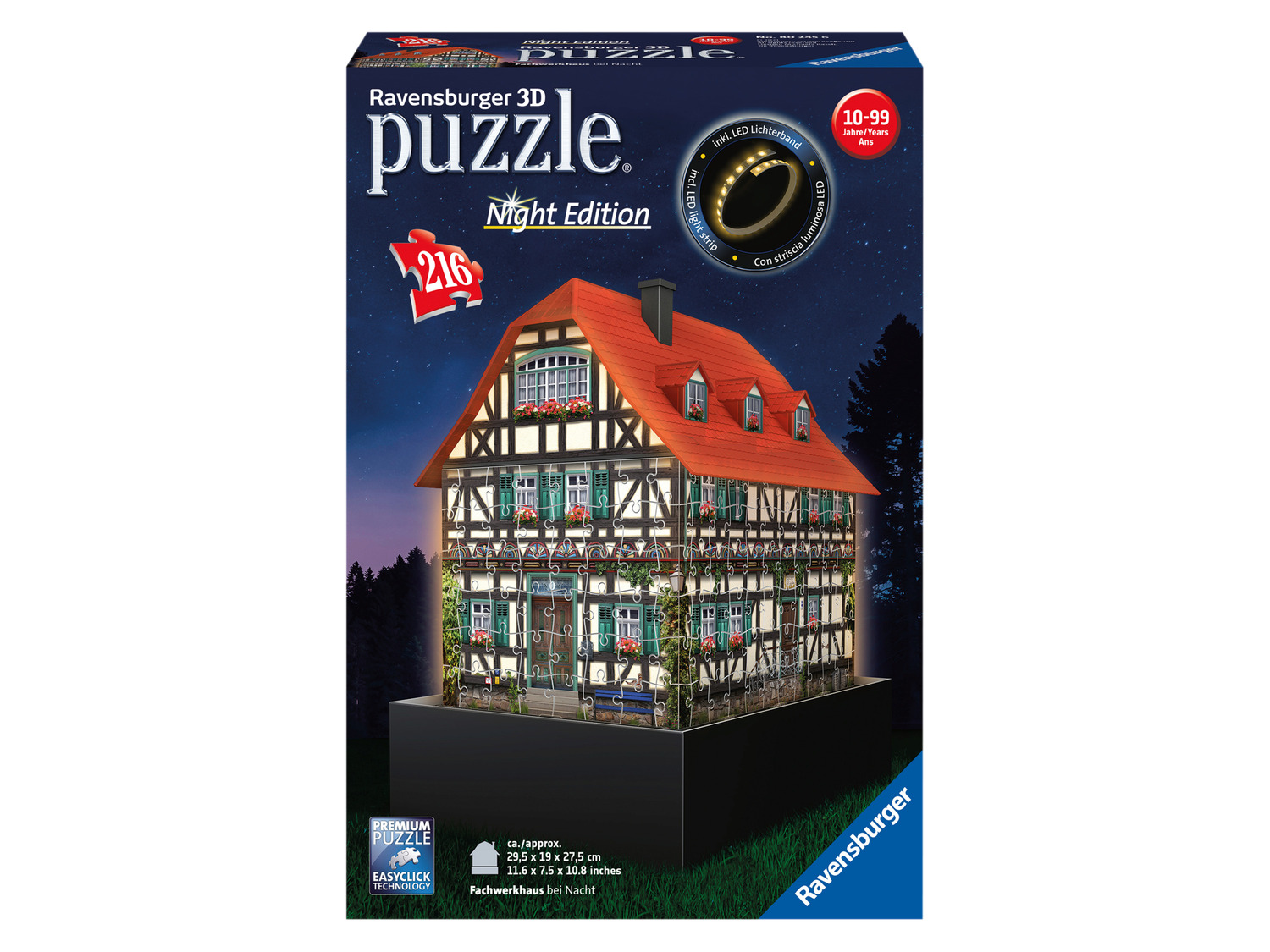Puzzle 3D Ravensburger - Colisée Lumineux LED - 216 Pièces Sans Colle - Lampe Déco - Activité Dès 10 Ans - 9