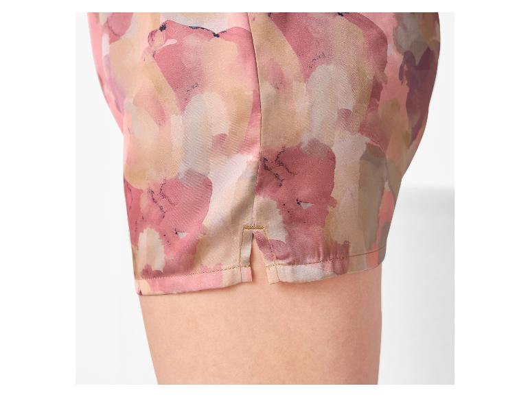 Dames shorts met abstract roze en beige patroon